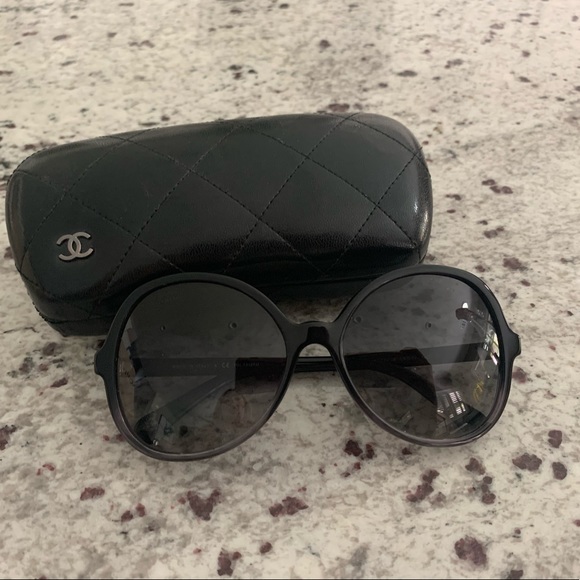 Authentic CHANEL 5351 1561/S8 59 17 140 3P polarized sunglasses w/case - Picture 1 of 10